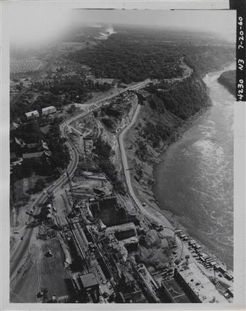 (NIAGARA FALLS--ENERGY) Pair of albums with approximately 178 photographs of the construction of the Robert Moses Niagara Power Plant.